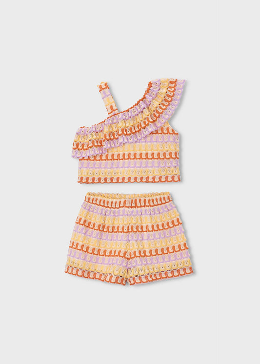 Asymmetric short set girl