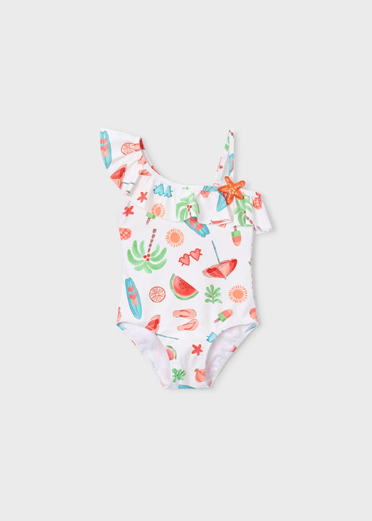Asymmetrical swimsuit for girls