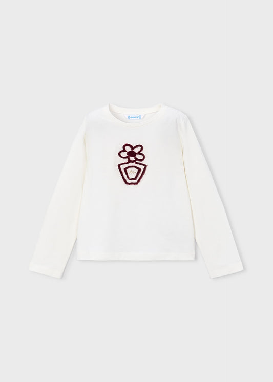 Basic floral T-shirt for girls