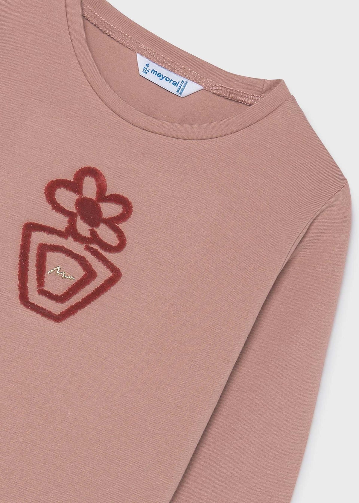 Basic floral T-shirt for girls