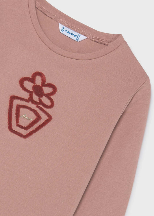 Basic floral T-shirt for girls