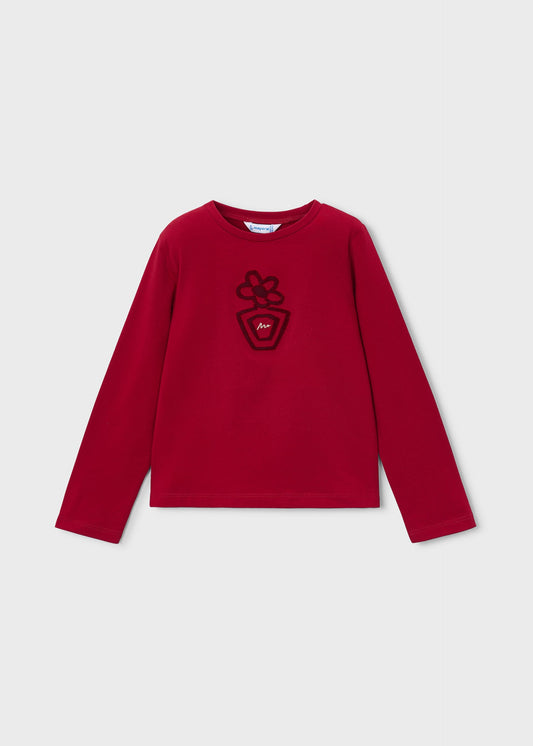 Einfaches Blumen-T-Shirt für Mädchen