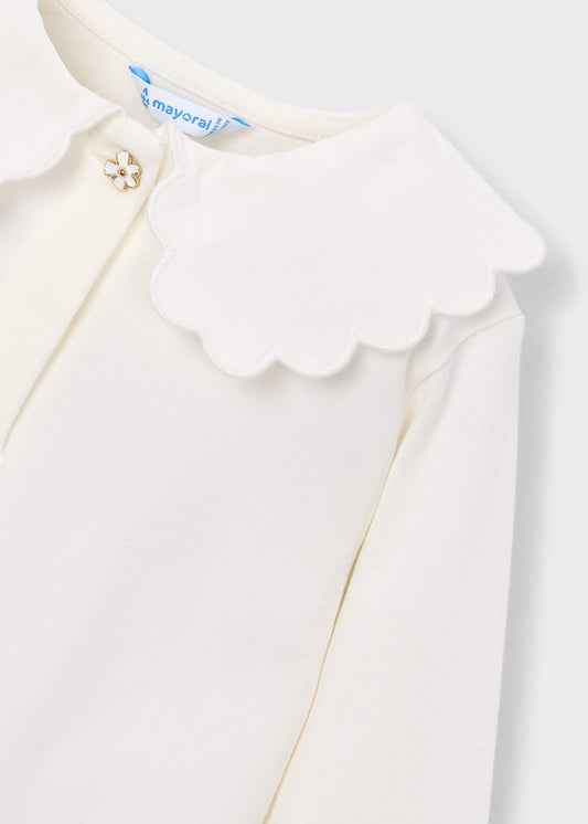 Einfaches Mädchen-Poloshirt mit Bubikragen