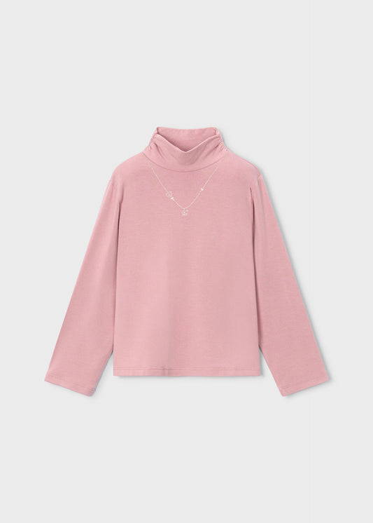 Basic half-zip jumper for girls
