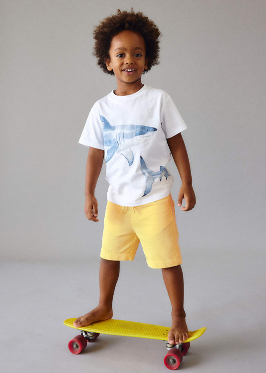 Bermuda shorts boy with washed effect
