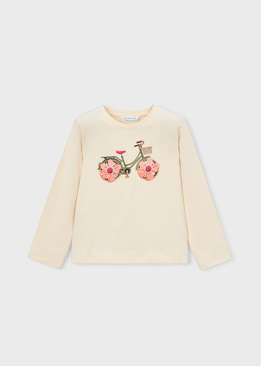 Bicycle long sleeved T-shirt girl