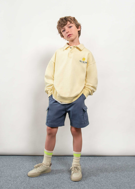 Boston Kids boys' chino cargo Bermuda shorts