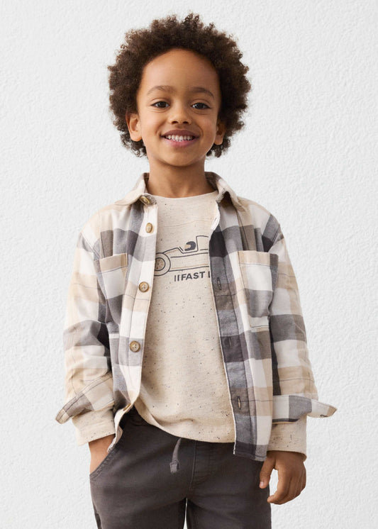Boy check overshirt