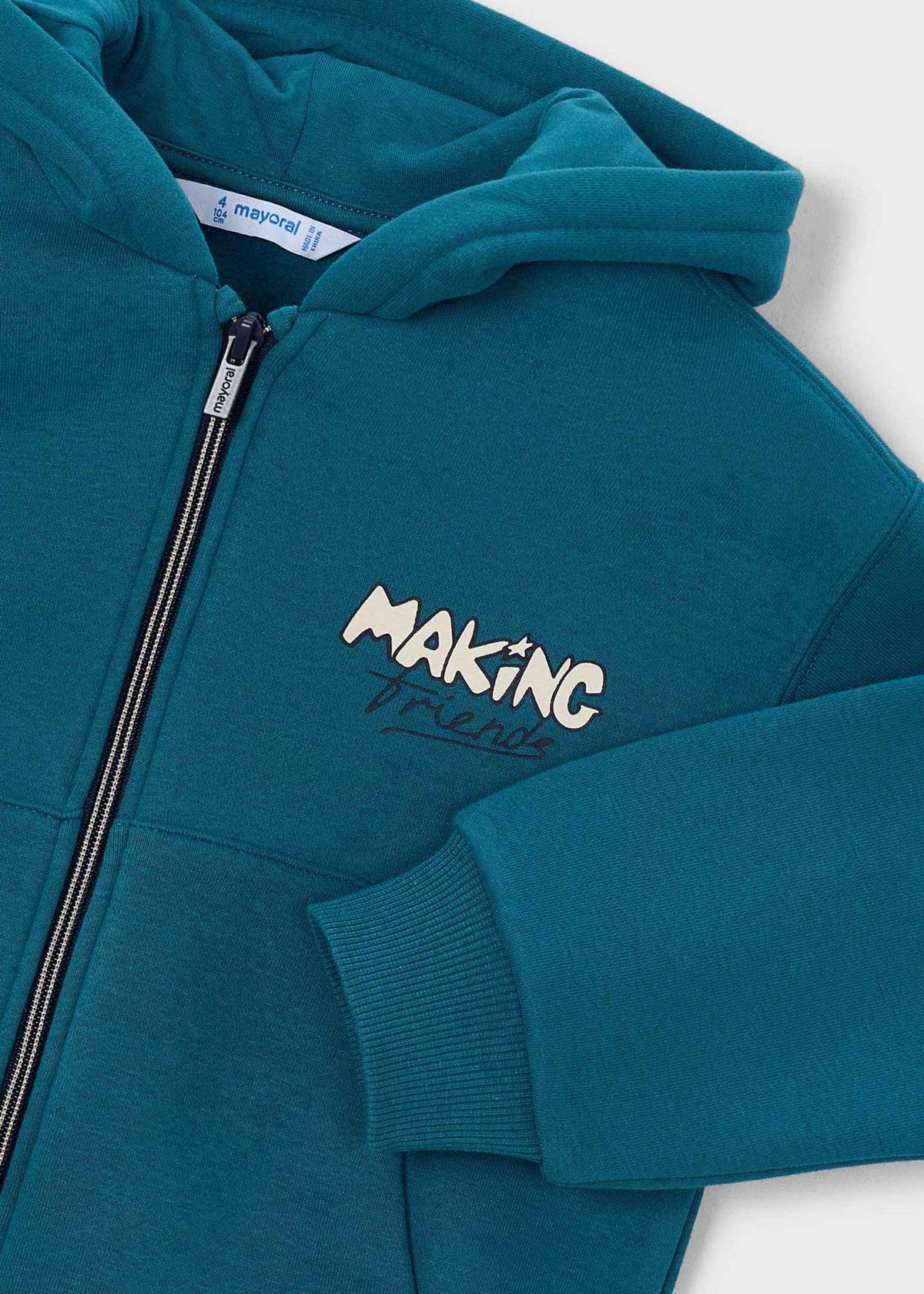 Boy Making Zip-up Hoodie
