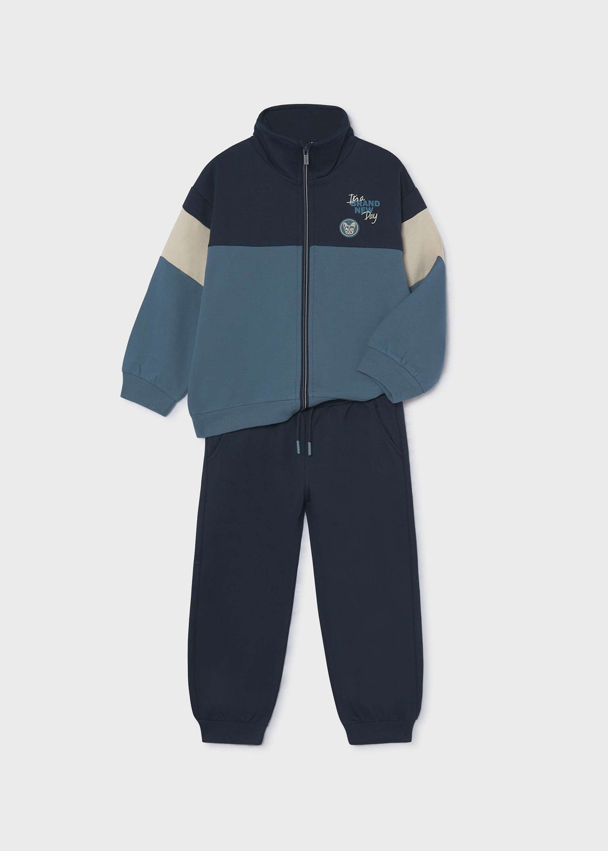 Boys' block-print tracksuit
