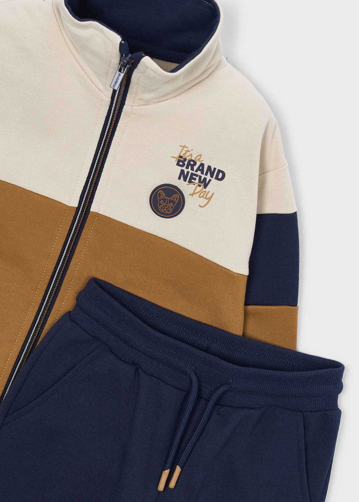 Boys' block-print tracksuit