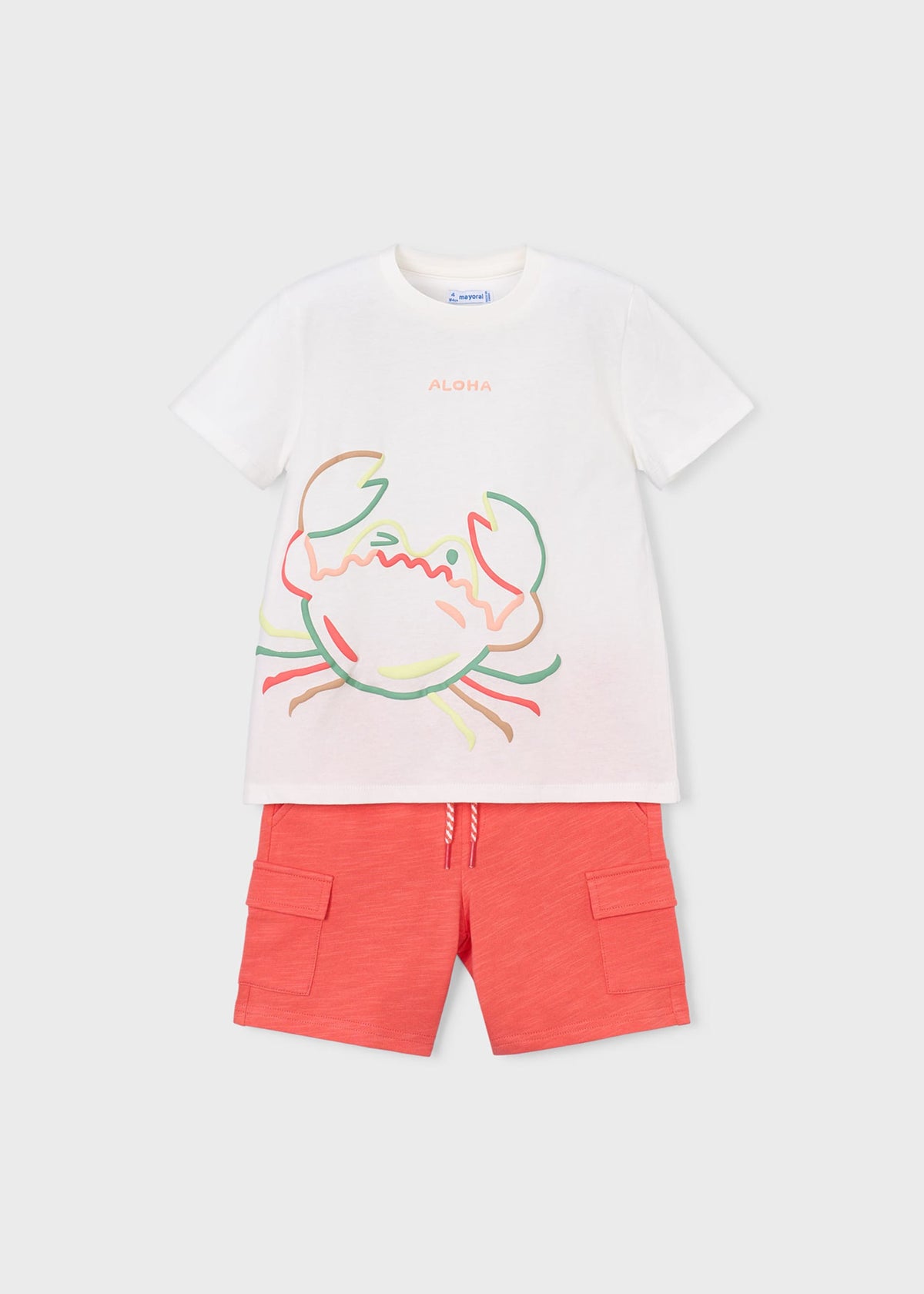 Jungen-Set aus T-Shirt mit Krabben-Print und Hose