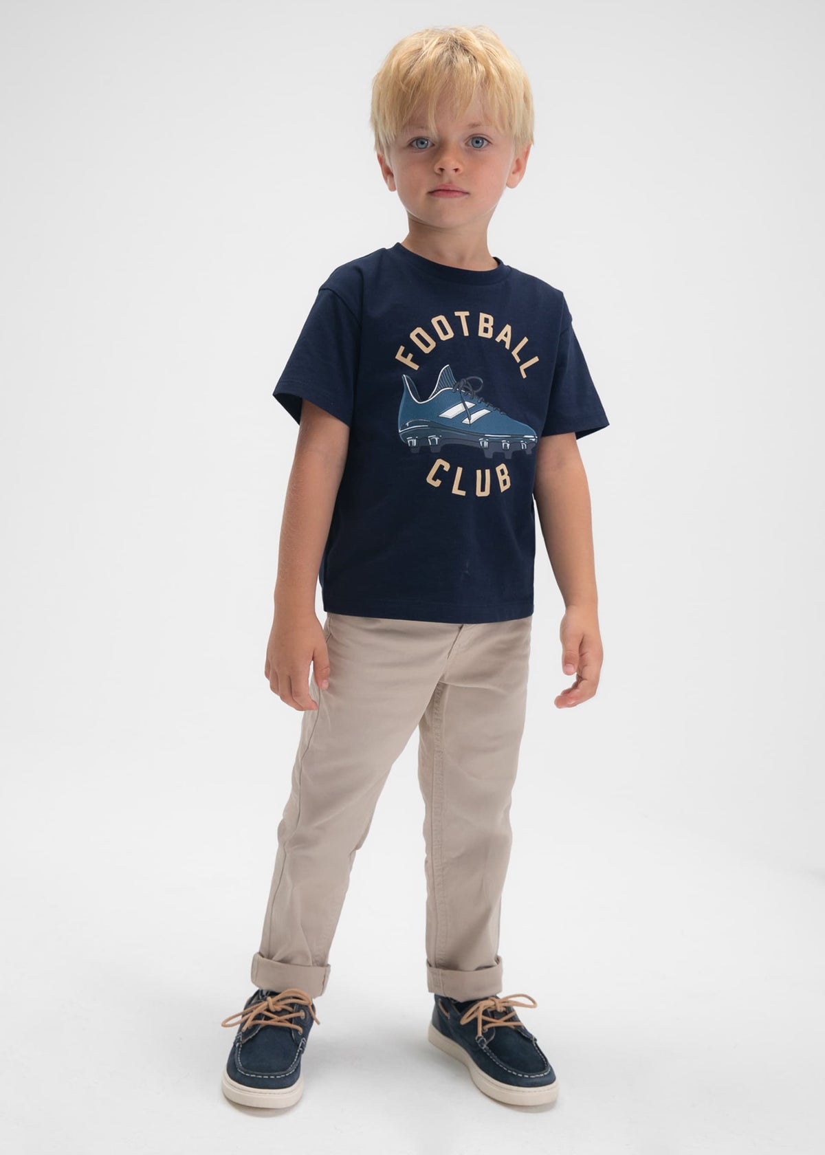 Fußballschuh-T-Shirt für Jungen