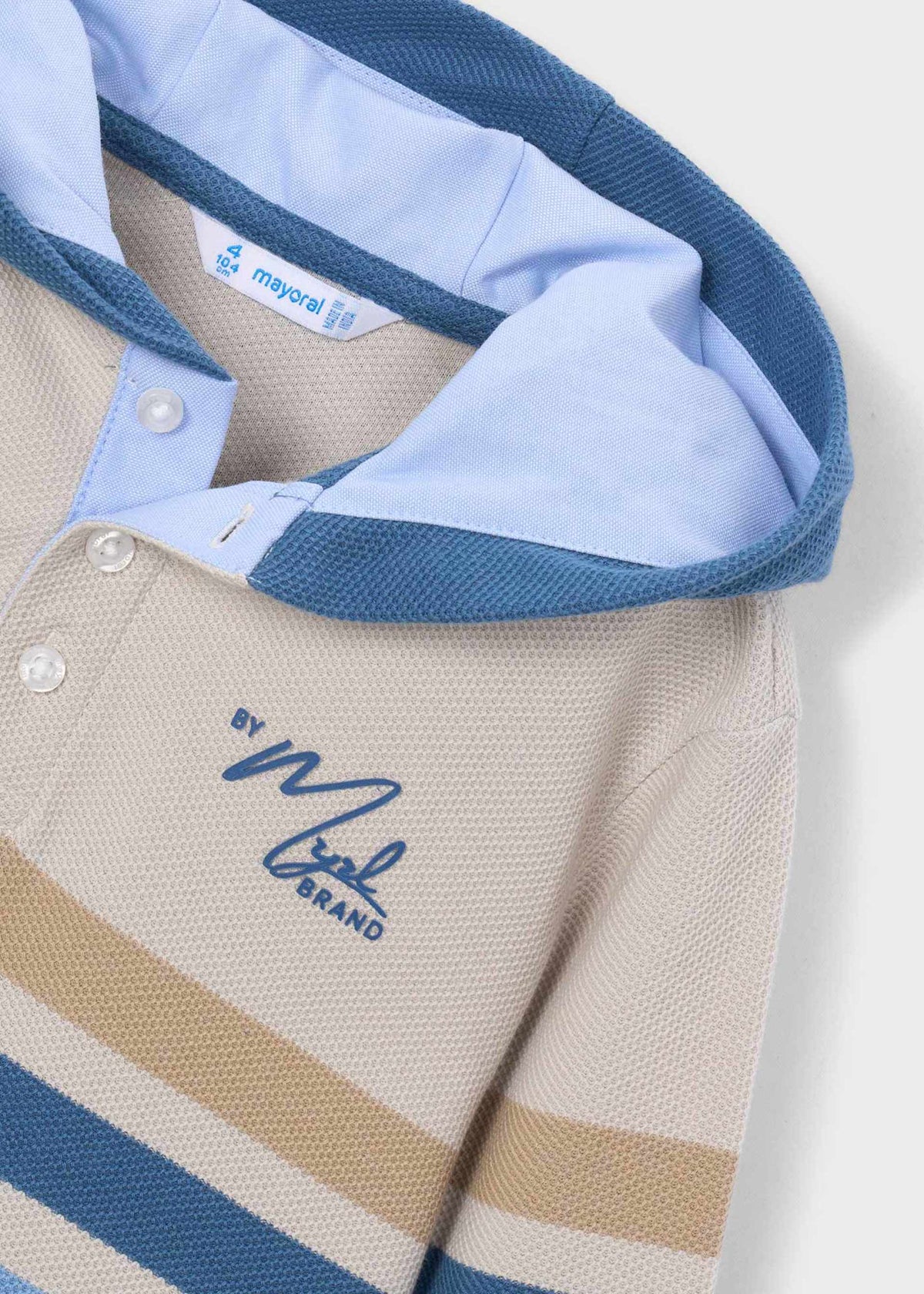 Boys' hooded polo shirt