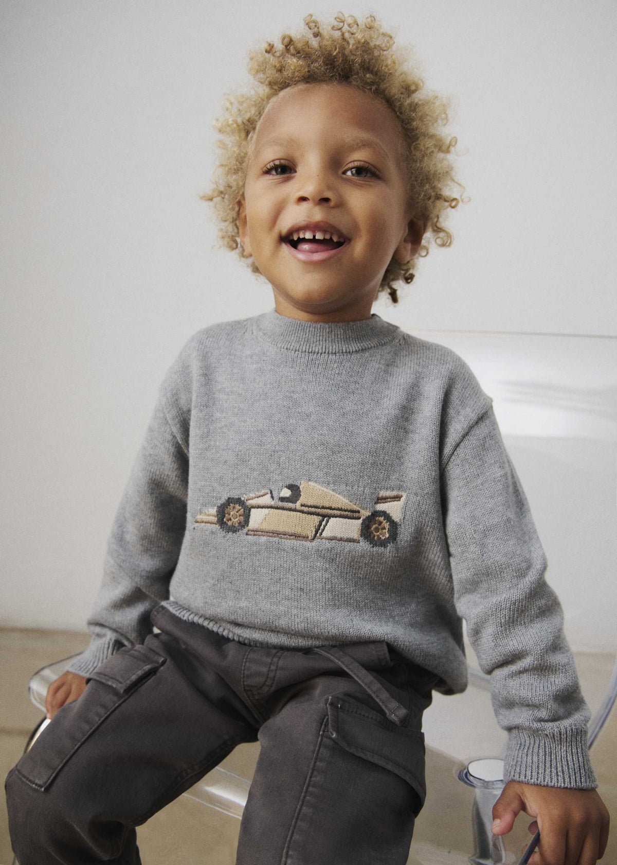 Boys' intarsia jumper