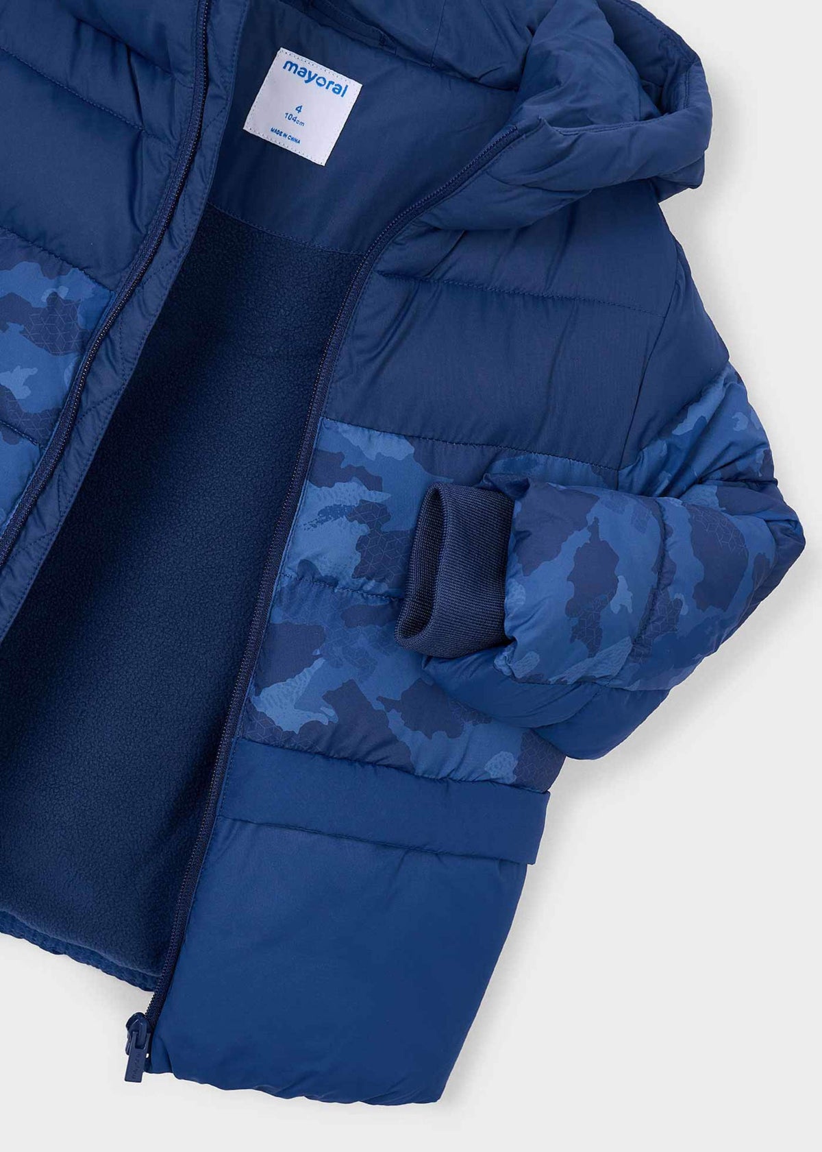 Boys' mixed-fabric jacket
