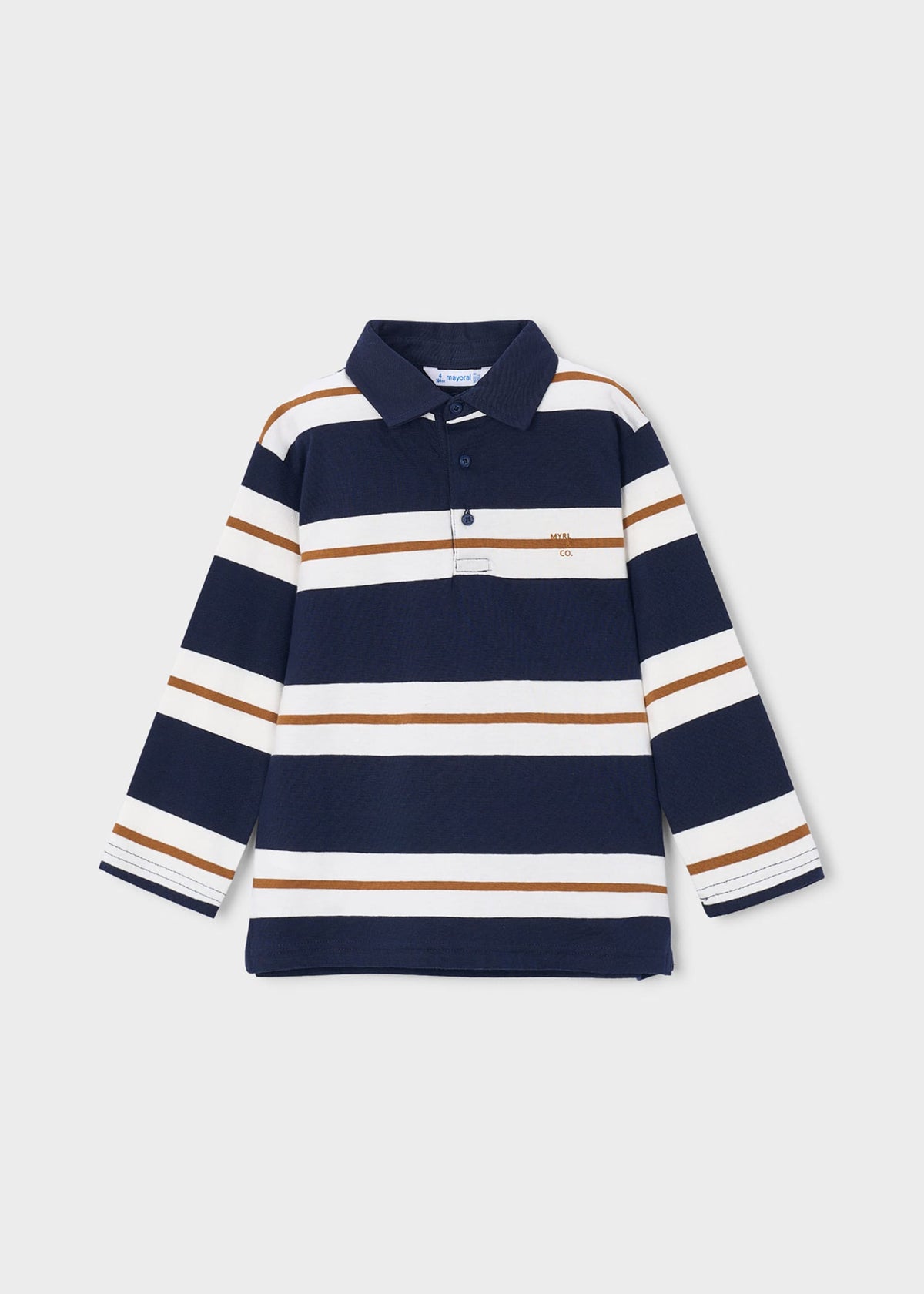 Boys' striped polo shirt