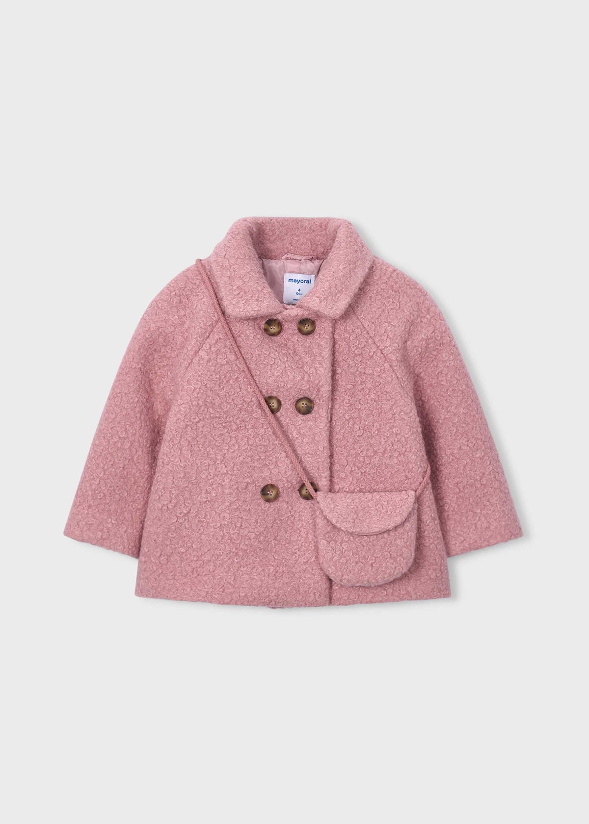 Corduroy coat with handbag for girls