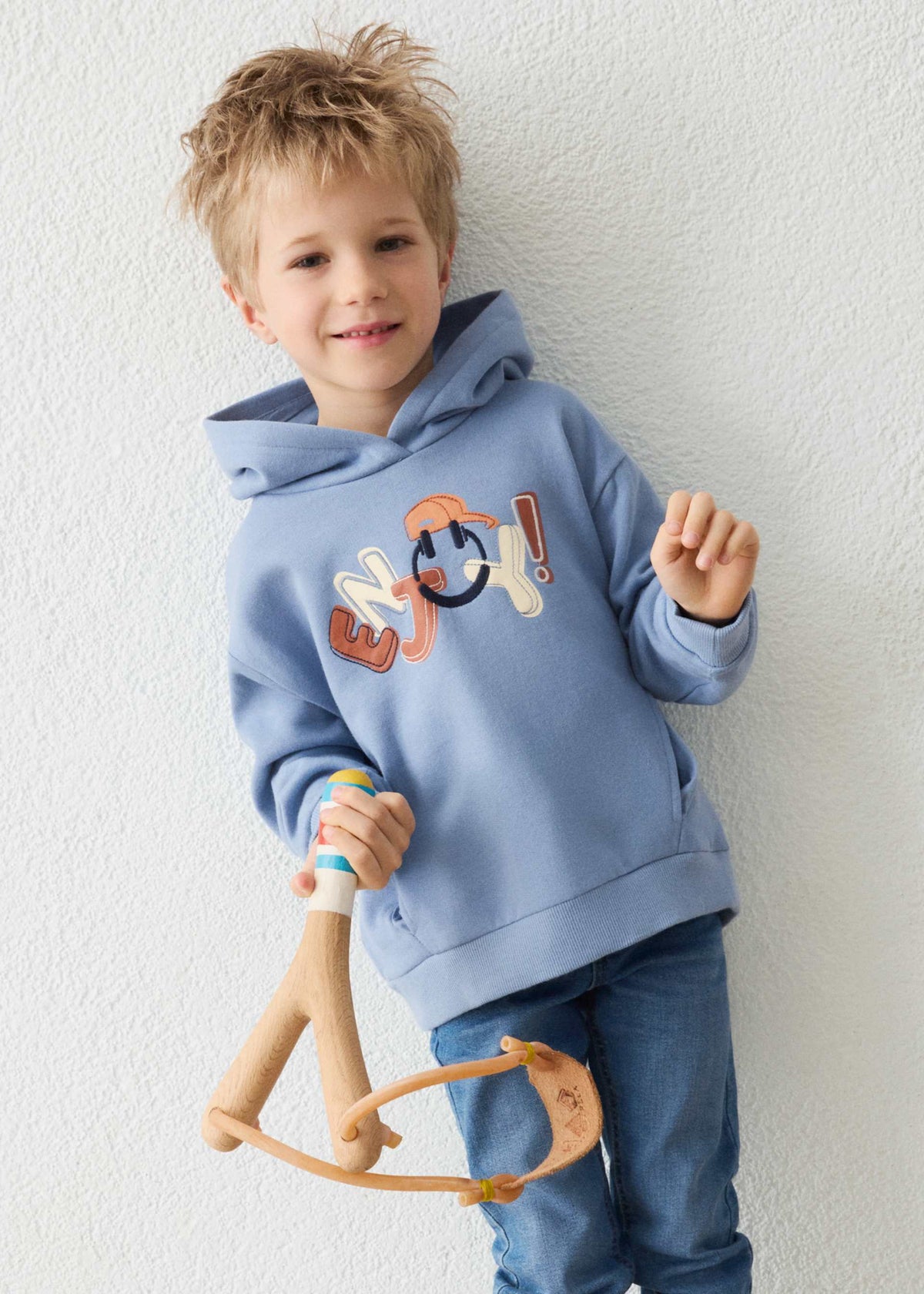 Embroidered boys' sweatshirt