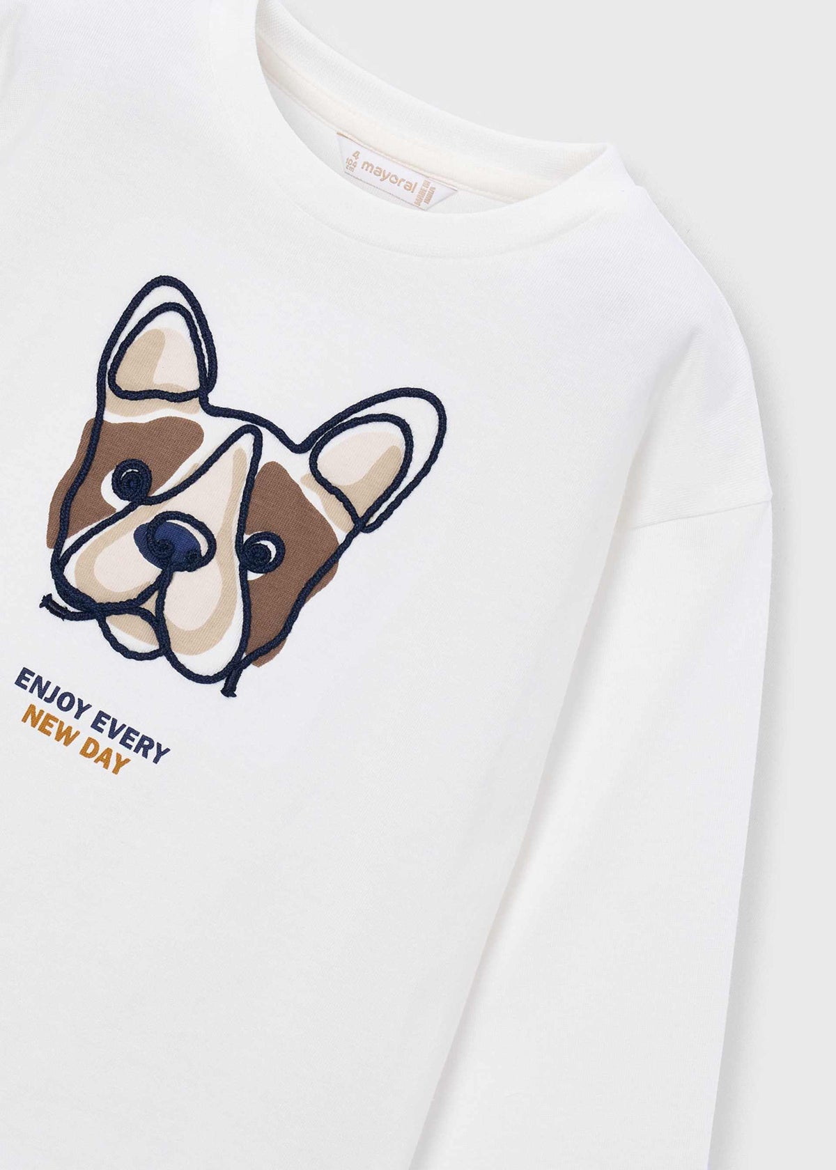 Besticktes Hunde-T-Shirt für Jungen