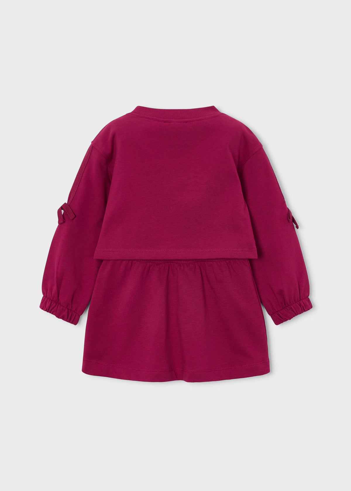 Embroidered fleece dress for girls