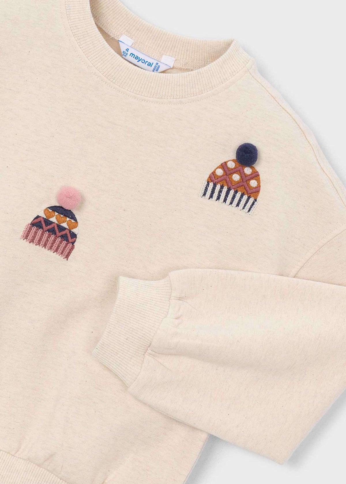 Embroidered girls' sweatshirt
