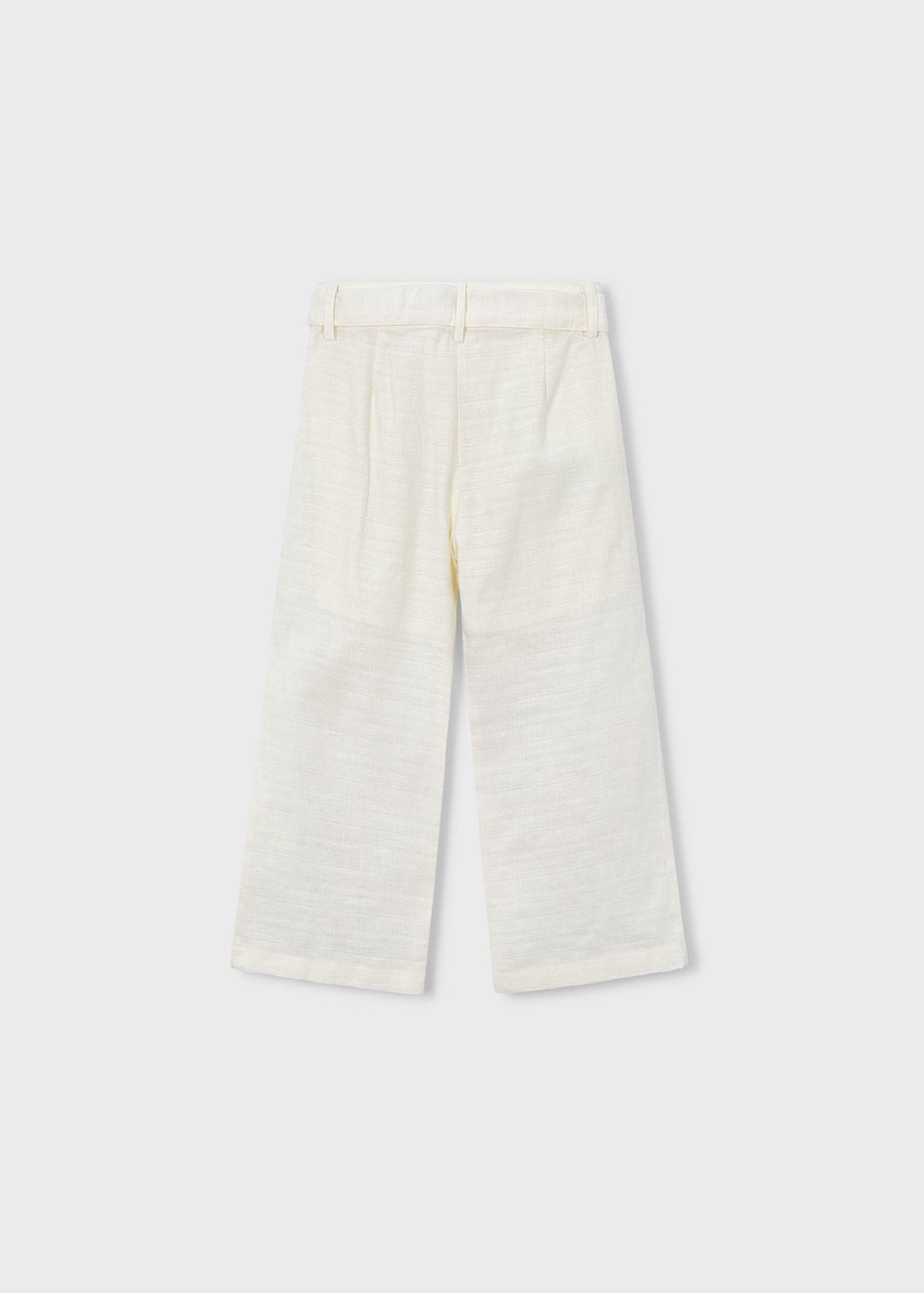 Embroidered linen trousers for girls