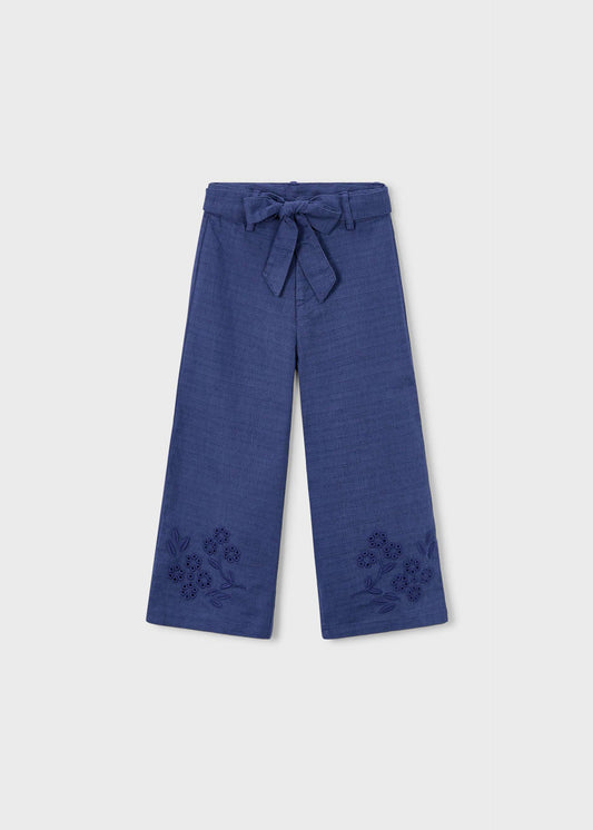 Bestickte Leinenhose für Mädchen