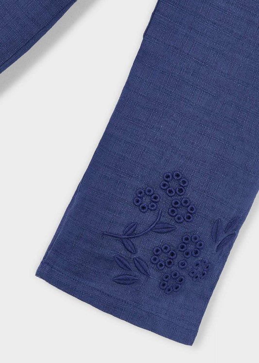 Bestickte Leinenhose für Mädchen