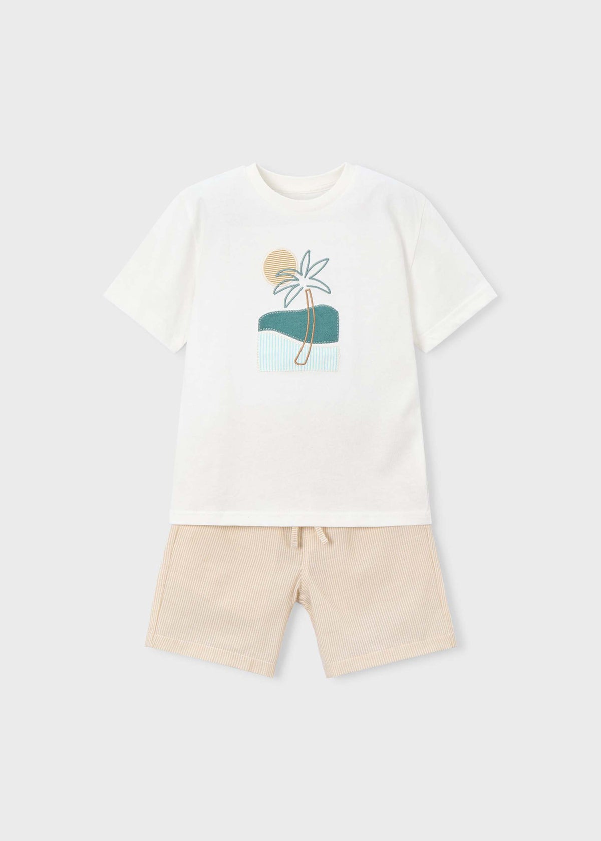Embroidered set with Bermuda Shorts boy