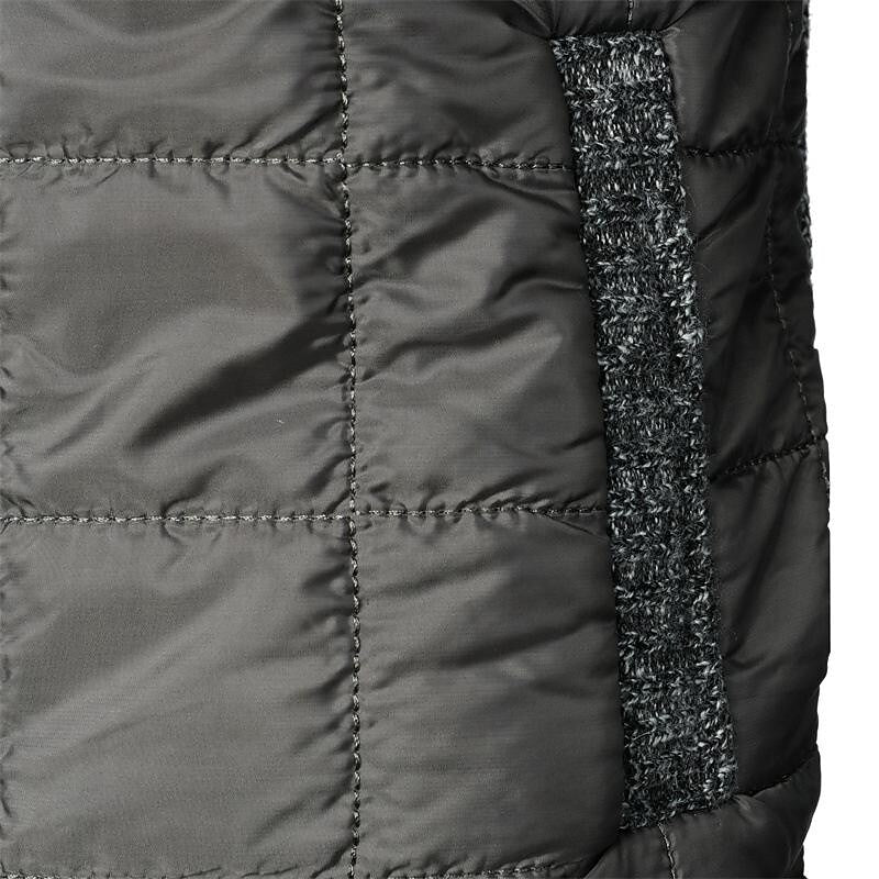 Men's Fleece Padded Patchwork Zipper Hooded Cardigan