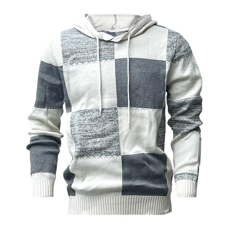 Herren Pullover Hoodie mit Farbblöcken