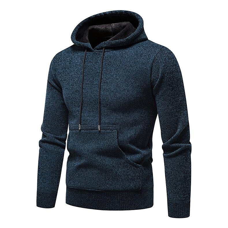 Herren Chenille Basic Casual Kapuzenpullover