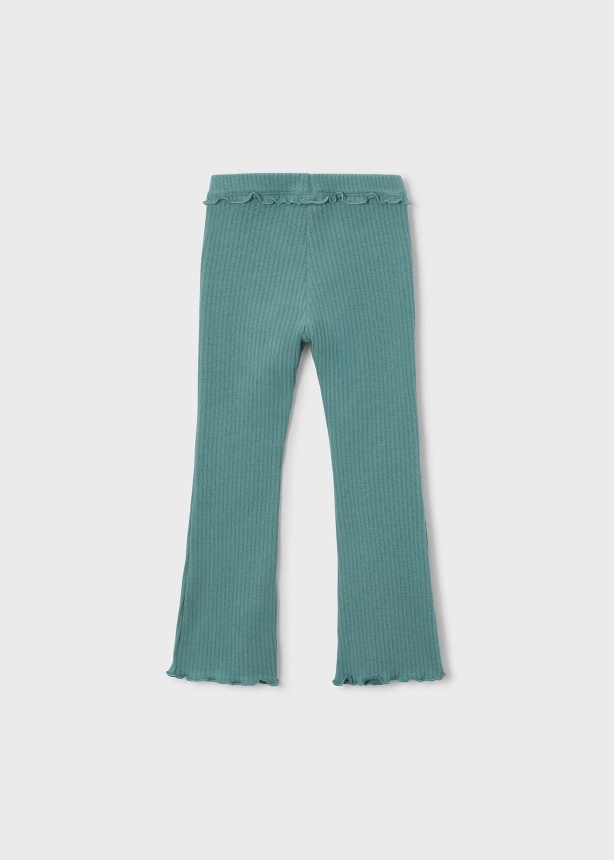 Flared ribbed leggings for girls