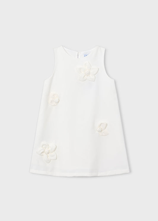 Festliches Mädchenkleid mit Blumenapplikation