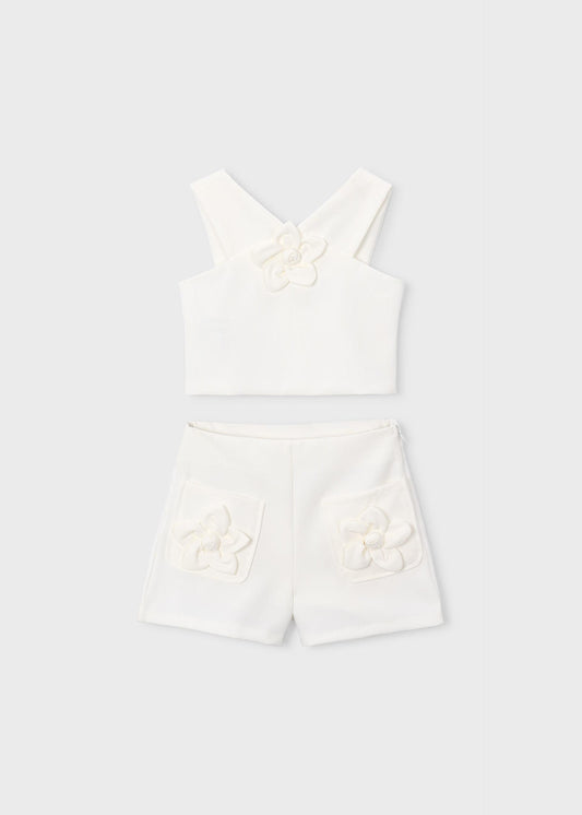 Flower set with Bermuda Shorts girl