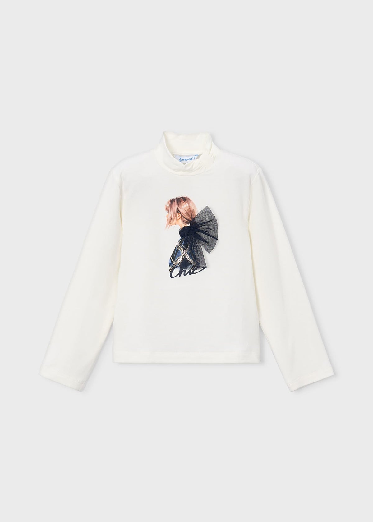 Girl Graphic high-collar T-shirt