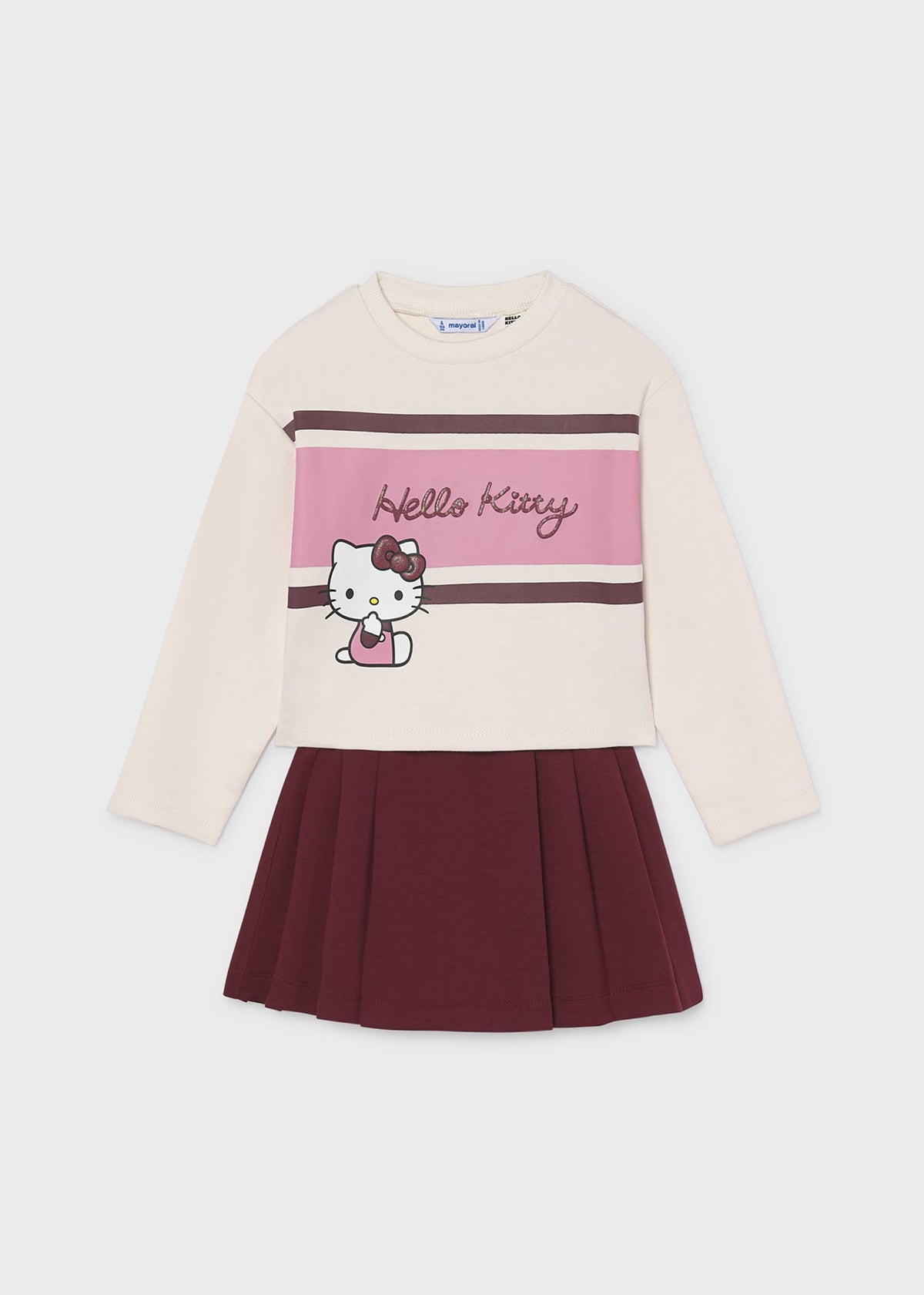Girl Hello Kitty skirt and jumper set