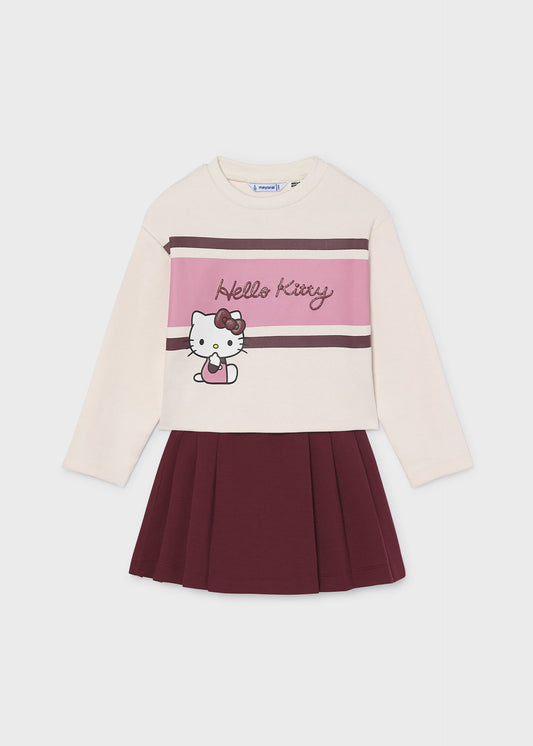 Girl Hello Kitty skirt and jumper set