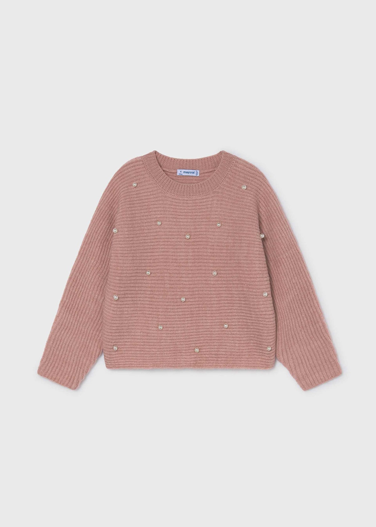 Mädchen-Strickpullover mit Perlen