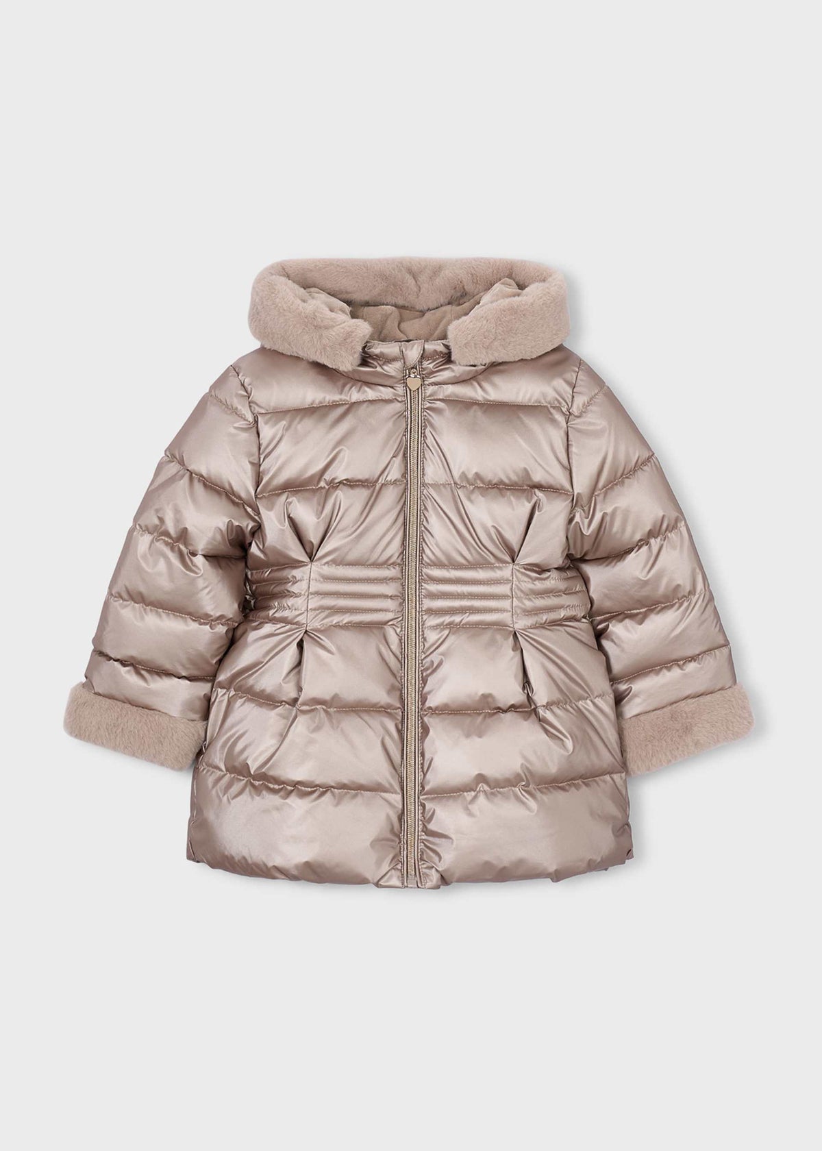 Girl metallic coat