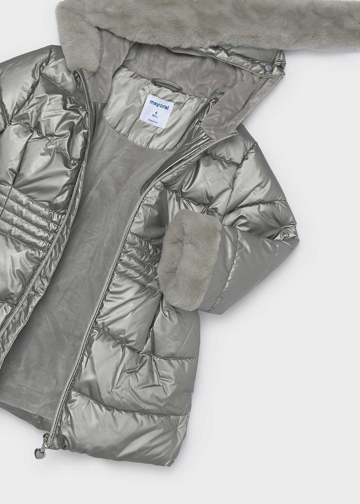 Girl metallic coat