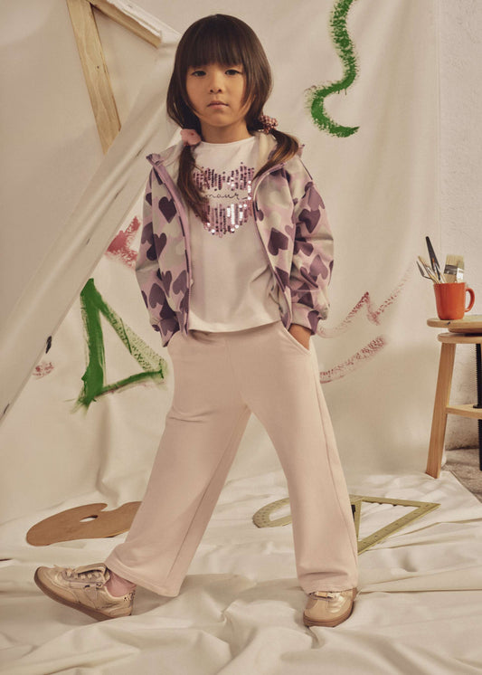 Girl printed tracksuit 2 bottoms