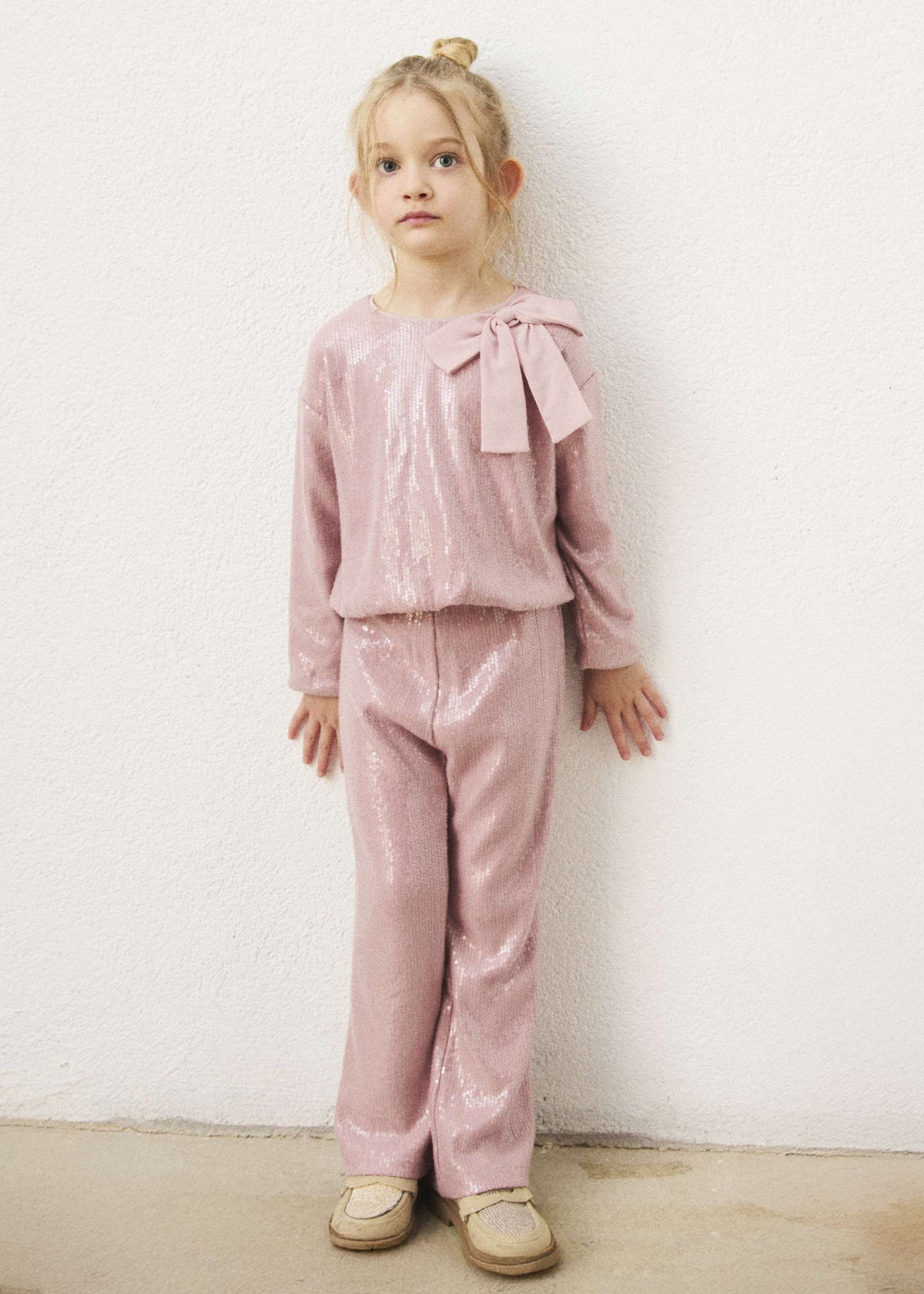 Girl sequin pants and blouse set