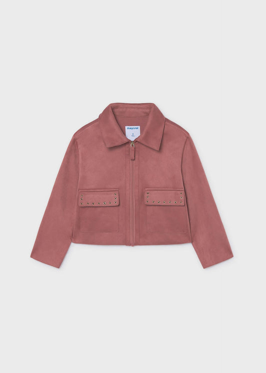 Wildlederimitat-Jacke für Mädchen