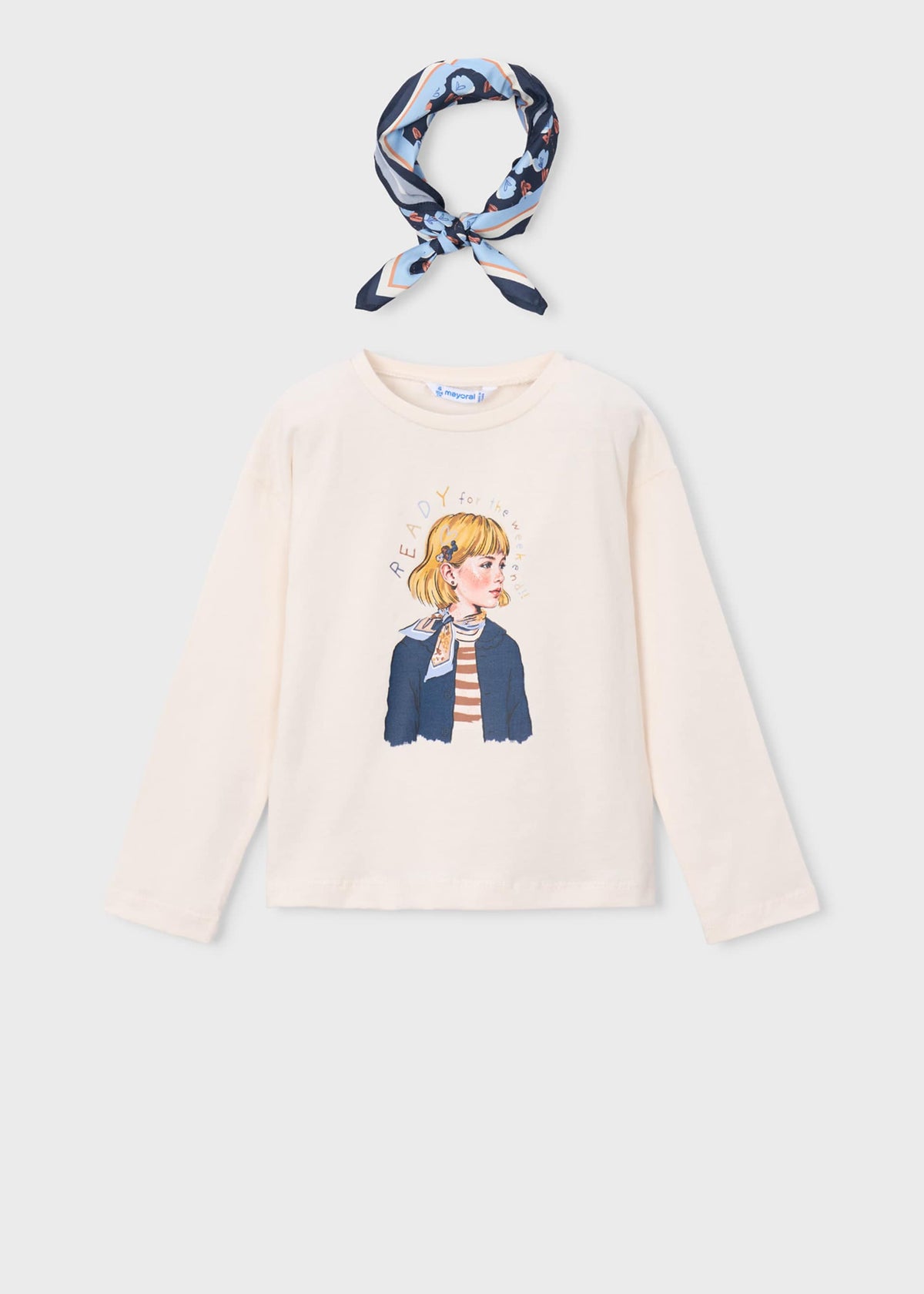 Girl t-shirt with scarf
