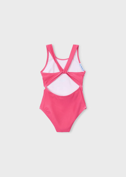 Girls' apple-print swimsuit