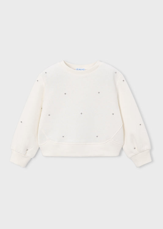 Girls' appliqué sweatshirt