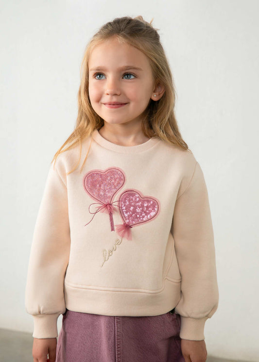 Girls' appliqué sweatshirt