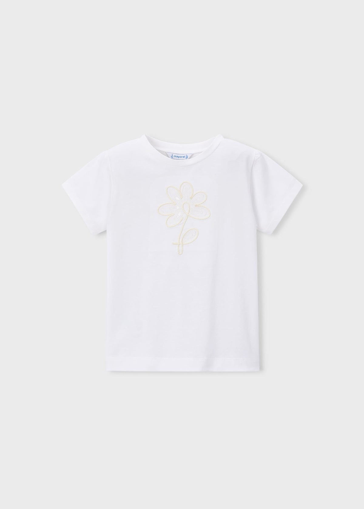 Girls basic flower t-shirt